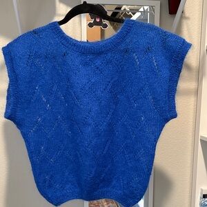 Jeanne Pierre by Renee Tener Women's Blue Knit Sweater